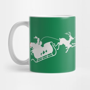 Santa Clause Sleigh And Reindeer Mug